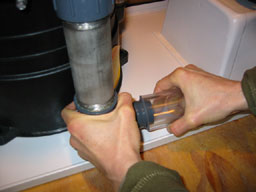 1100 For optional ozonator, attach short piece of clear tubing.