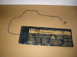135Heater centered over white plastic.
