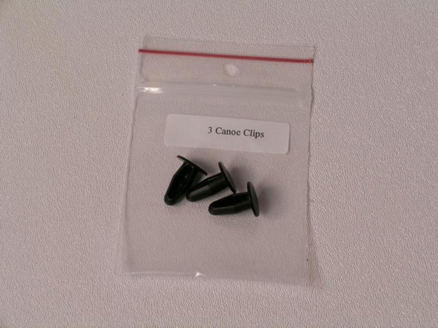 255The three 1/4" (.6cm) holes in the back, near the left side, need these canoe clips in the holes from the inside, except for the ones that have tubes in them for the optional light or floater comfort control