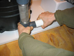 675If there is no ozonator, attach a hose to elbow below stainless pipe.